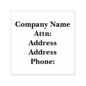 Selbstfarbige Briefmarke der Geschäftsadresse Permastempel (Design)