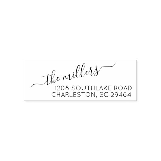 Selbstfarbige Briefmarke der klassischen SkriptRüc Permastempel (Design)