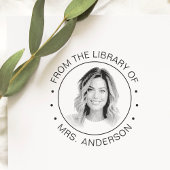 Selbstfarbige Briefmarke des Foto-Bibliothekslehre Permastempel