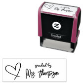 Selbstfarbige Briefmarke des Lehrers Permastempel (Beispiel)