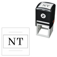 Selbstfarbige Briefmarke mit zwei Monogramm-Grenz