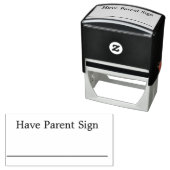 Selbstfarbige Briefmarke "Parent Sign" Permastempel (Beispiel)