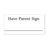 Selbstfarbige Briefmarke "Parent Sign" Permastempel (Design)