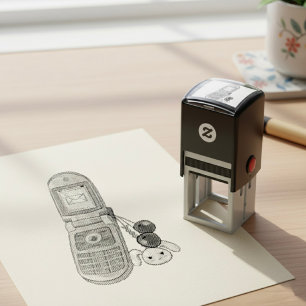 Selbstfarbige Briefmarke von Mobiltelefonen Permastempel