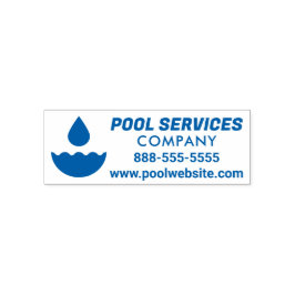 Selbstfarbige Briefmarke von Pool Services Permastempel