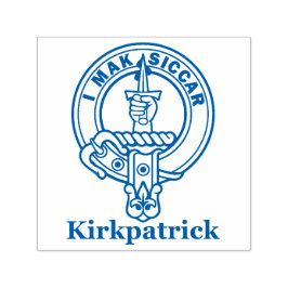 Selbstfarbige Clan Kirkpatrick Wappen Rubber Brief Permastempel