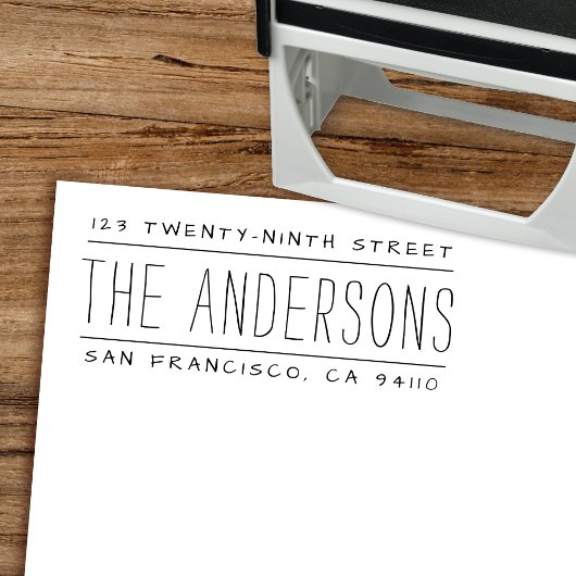 Selbstfarbige Rückgabe der Schreibadresse Permastempel