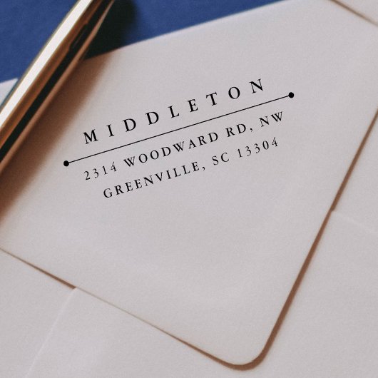 Selbstfarbige Rücksendeadresse Briefmarke "klassis Permastempel