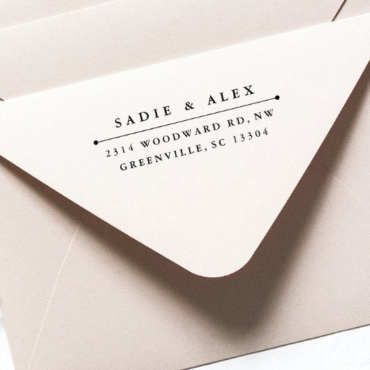 Selbstfarbige Rücksendeadresse Briefmarke "klassis Permastempel