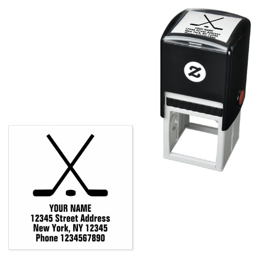 Selbstfarbige Rücksendeadresse Briefmarke mit Hock Permastempel (Beispiel)