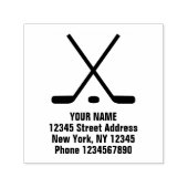 Selbstfarbige Rücksendeadresse Briefmarke mit Hock Permastempel (Design)