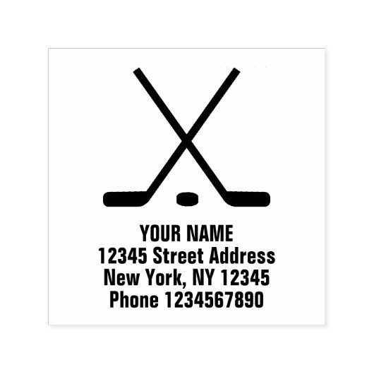 Selbstfarbige Rücksendeadresse Briefmarke mit Hock Permastempel (Design)