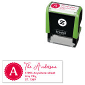 Selbstfarbige Rücksendeadresse Briefmarke mit Mono Permastempel (Beispiel)