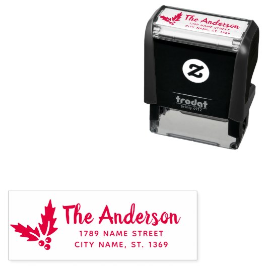 Selbstfarbige Rücksendeadresse Briefmarke Permastempel (Beispiel)