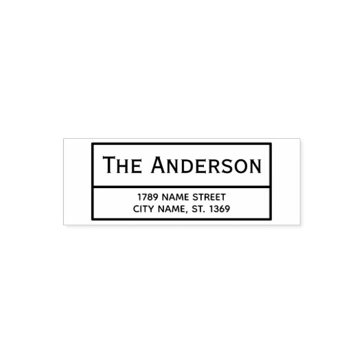 Selbstfarbige Rücksendeadresse Briefmarke Permastempel (Design)