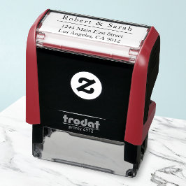 Selbstfarbige Rücksendeadresse Briefmarke Permastempel