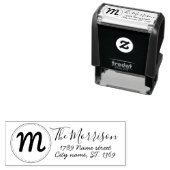 Selbstfarbige Rücksendeadresse Briefmarke Permastempel (Beispiel)