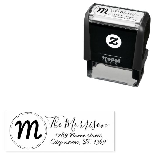 Selbstfarbige Rücksendeadresse Briefmarke Permastempel (Beispiel)