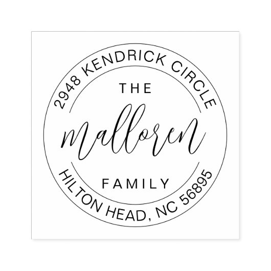 Selbstfarbige Rücksendeadresse Gummistempel (Prägung)