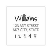 Selbstfarbige Rücksendeadresse von Funky Permastempel (Design)