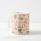 Selbstfürsorge-Ästhetik-Muster Kaffeetasse (Vorderseite Links)