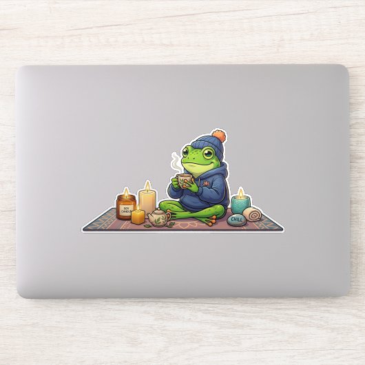 Selbstfürsorge-Frosch-Aufkleber Aufkleber (Computer)