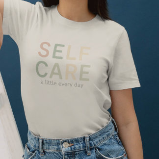 Selbstfürsorge, gemütliche Typografie, warme Ästhe T-Shirt