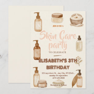 Selbstfürsorge-Skin-Care-Party-Einladung  Entspann Einladung