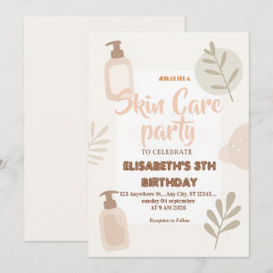 Selbstfürsorge-Skincare-Party-Einladung Entspanne Einladung