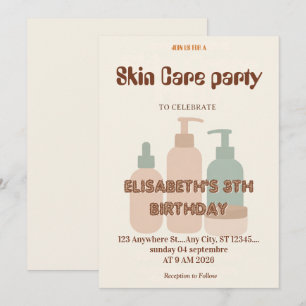 Selbstfürsorge-Skincare-Party-Einladung Entspanne Einladung