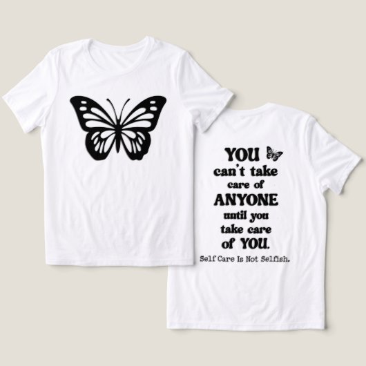 Selbstfürsorge Tri-Blend Shirt (Design Vorderseite & Rückseite)