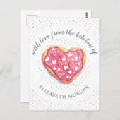 Selbstgebackene Waren Donuts und Sprinklen Monogra Postkarte (Vorne/Hinten)