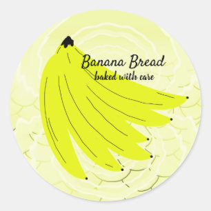 Selbstgebackenes Bananenbrot Rundes Sticker