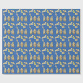 Selbstgebackenes Krippenpapier Geschenkpapier (Flach)