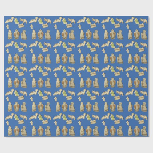Selbstgebackenes Krippenpapier Geschenkpapier (Flach)