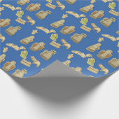 Selbstgebackenes Krippenpapier Geschenkpapier (Ecke)