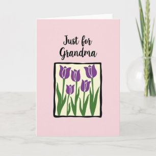 Selbstgebastelte Muttertags-Tulpenkarte Karte