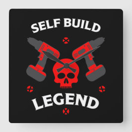 selbstgebaute Zuhause Quadratische Wanduhr