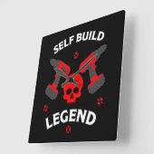 selbstgebaute Zuhause Quadratische Wanduhr (Winkel)