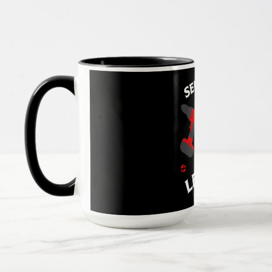 selbstgebaute Zuhause Tasse (Links)