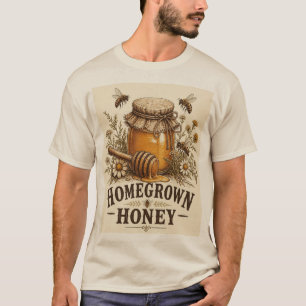 Selbstgeernteter Honig Vintage-Imkerei Farmhouse-K T-Shirt