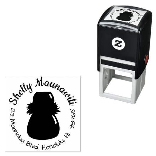 Selbstgefällige hawaiianische Rücksendeadresse Bri Permastempel (Beispiel)