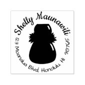 Selbstgefällige hawaiianische Rücksendeadresse Bri Permastempel (Design)