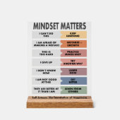 Selbstgefälligkeit: die Grundlage des Glücks Acrylschild (Vorderseite)