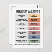 Selbstgefälligkeit: die Grundlage des Glücks Postkarte (Vorne/Hinten)