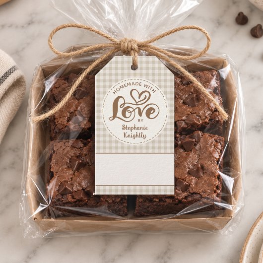 Selbstgemacht mit Liebe Geschenkanhänger