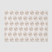 Selbstgemacht mit Liebe von Name Script Brown Seidenpapier (Vorderseite)