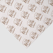 Selbstgemacht mit Liebe von Name Script Brown Seidenpapier (Ausschnitt)