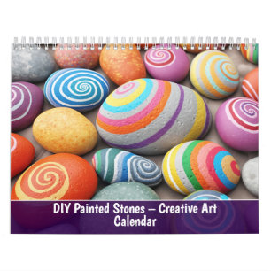 Selbstgemachte bemalte Steine – Kreative Kunst Kalender