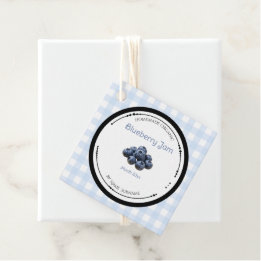 Selbstgemachte Blaubeermarmeladen-Etiketten mit Zu Geschenkanhänger